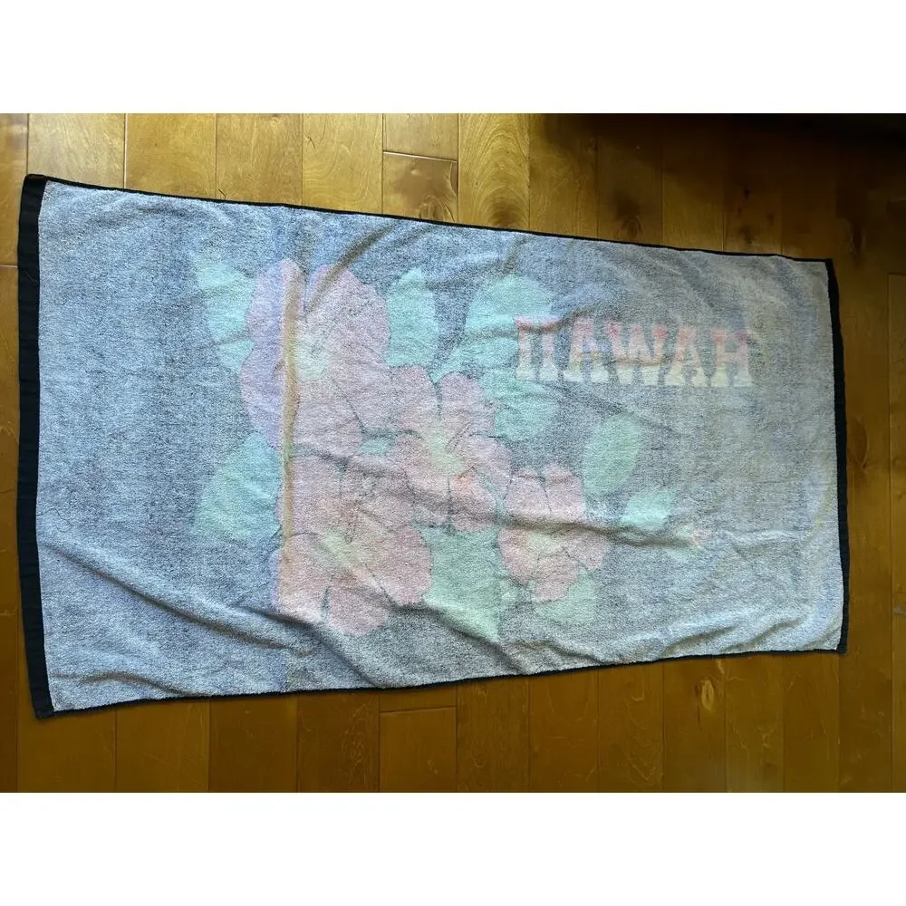 Hawaii Hawaiian Colorful Beach Bath Towel Flowers Large 30x56
